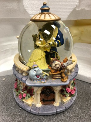 RARE- Beauty and the Beast Rose Garden Snow Globe