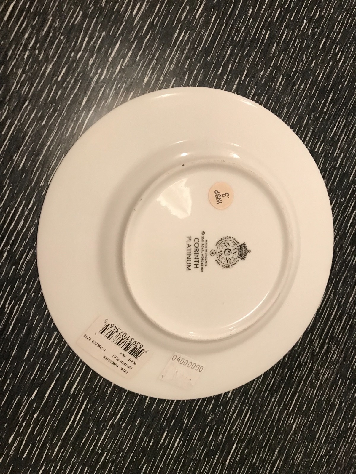 One Royal Worcester Corinth Platinum Bread and Butter Plate