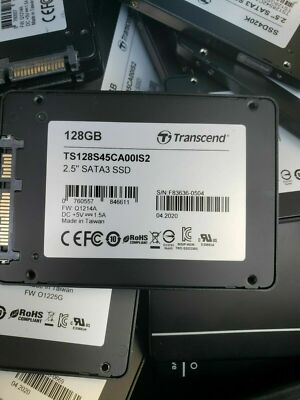 4x Lot 128GB 2.5'' SSD Transcend 7mm SATA3 Solid State Hard Drive