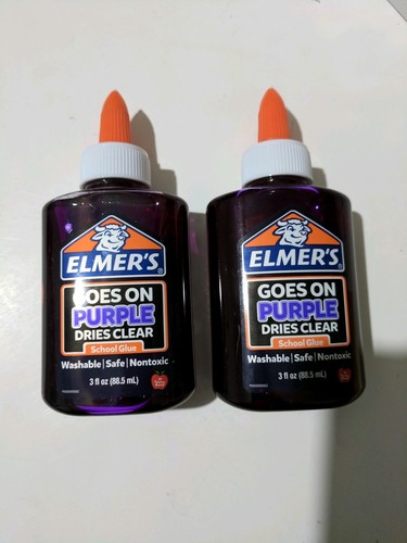 Elmers Purple Glue Dries Clear Crafts School Teacher