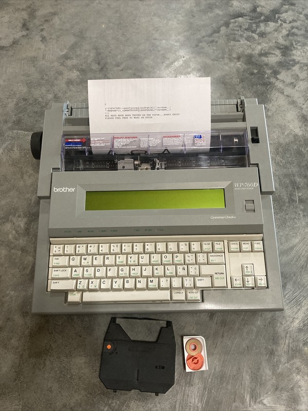 Brother typewriter photos of Brother WP760D by year then serial number