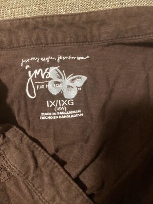 just my size blouse brown 16w