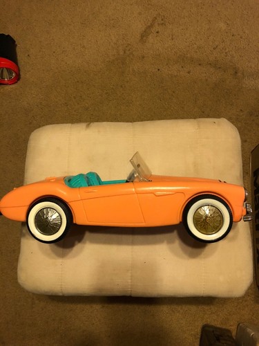 Vintage c.1962 Mattel BARBIE Pink Convertible AUSTIN HEALEY Roadster Car Item 08