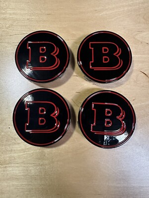 BRABUS Logo WheeL Center CapGenuine Fit G-class 4x4 ''RED''Aluminum Set Of 4 Pcs
