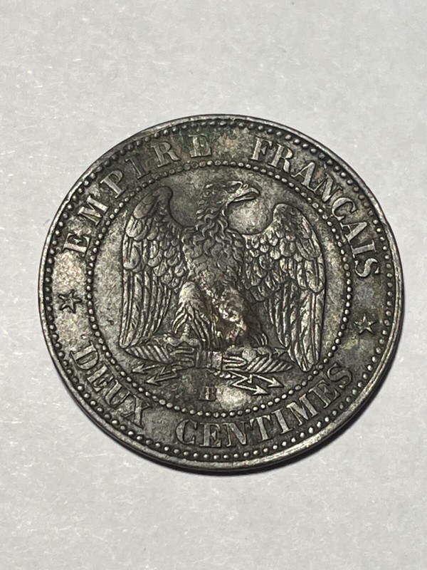 Monnaie France 2 Centimes 1854 Bb NapolÃ©On Iii TÃªTe Nue (158-7/P30/N10)