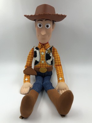 RARE Disney Pixar Toy Story 15" Plush WOODY Doll W/ Hat Figure Thinkway Toys VGC