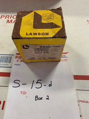 Lawson 5335 Brass Compression Straightway       1/4-t x 1/4p Valve.  (3 in Box)