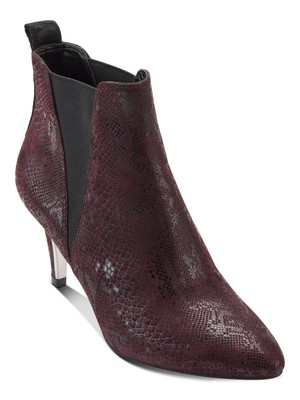 

Женские бордовые ботильоны DKNY на каблуке из змеиной кожи Rand Back Alani Leather Boots, Burgundy, K3901409