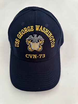 The Corps USS George Washington CVN 73 Logo Blue Baseball Cap Hat One Size