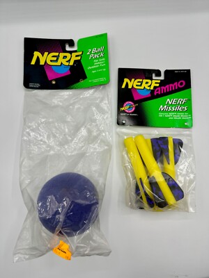 NIP Nerf Ammo Missiles 1993 Kenner For NB-1 Nerf Missile Blaster Vtg