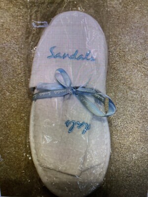 NWOT Sandals Resorts Microfiber Slippers Flip-Flops - One Size 