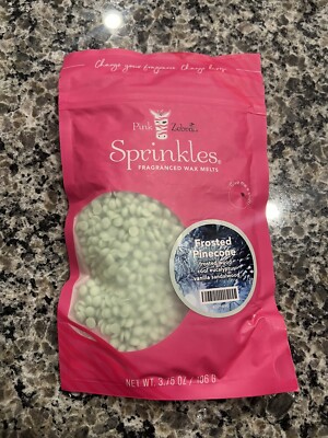 PINK ZEBRA WAX SPRINKLES FACTORY SEALED BAG 3.75OZ NEW! Frosted Pinecone