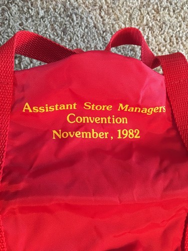 McDonald’s Restaurant 1982 Assistant Store Managers Convention Gym Bag