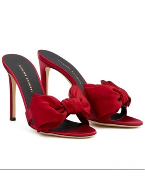 

GIUSEPPE ZANOTTI Женские красные сандалии без шнуровки Rubino с круглым носком на шпильке, Красный, E000032