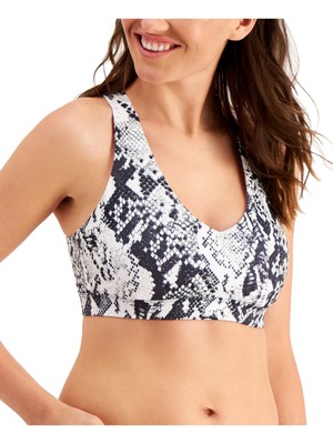 

IDEOLOGY Intimates Белый спортивный бюстгальтер с бретелями на спине с анималистичным принтом, 100125908MS