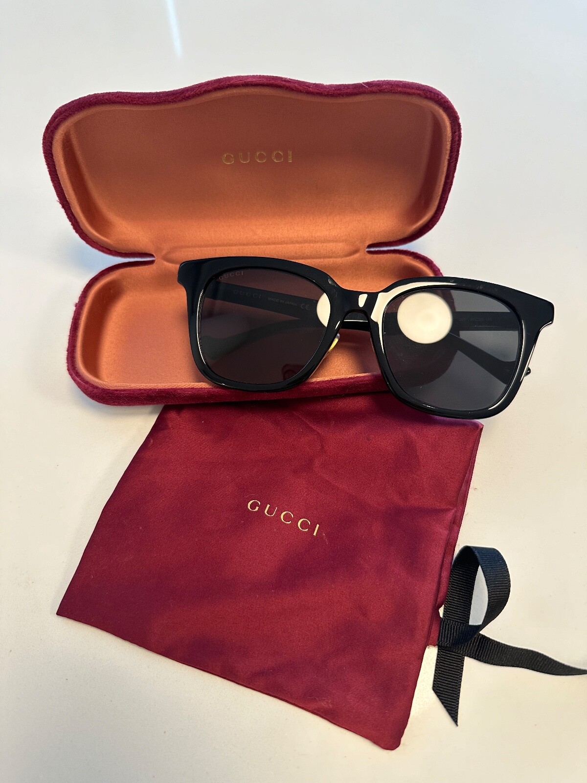 Pre-owned GUCCI GG1000SK 001 Square Sunglasses in Black | eBay