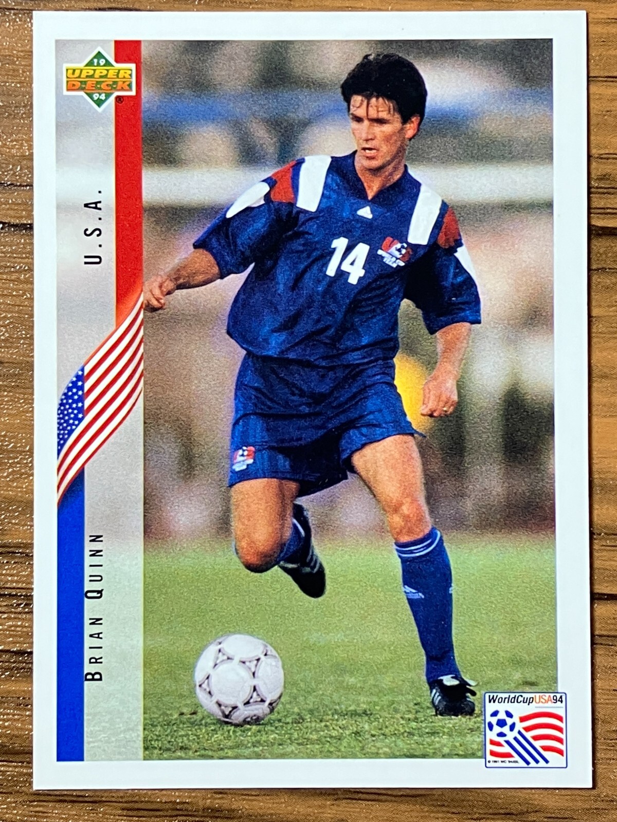 Upper Deck 1994 World Cup USA Soccer Card #25 Brian Quinn