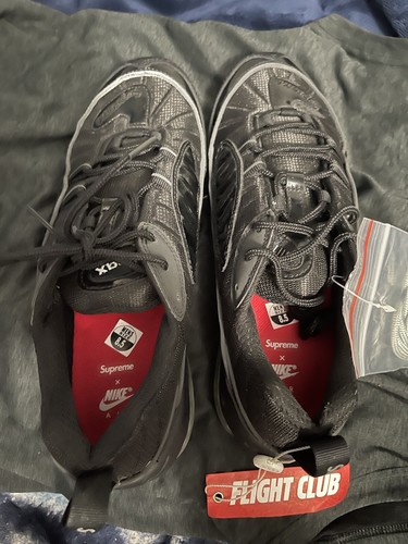 Size 8.5 - Nike Supreme x Air Max 98 Black | eBay