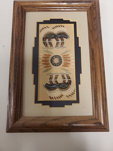Navajo Sand Painting by Daniel Smith Jr - 9.5 x 6.5 - 221532