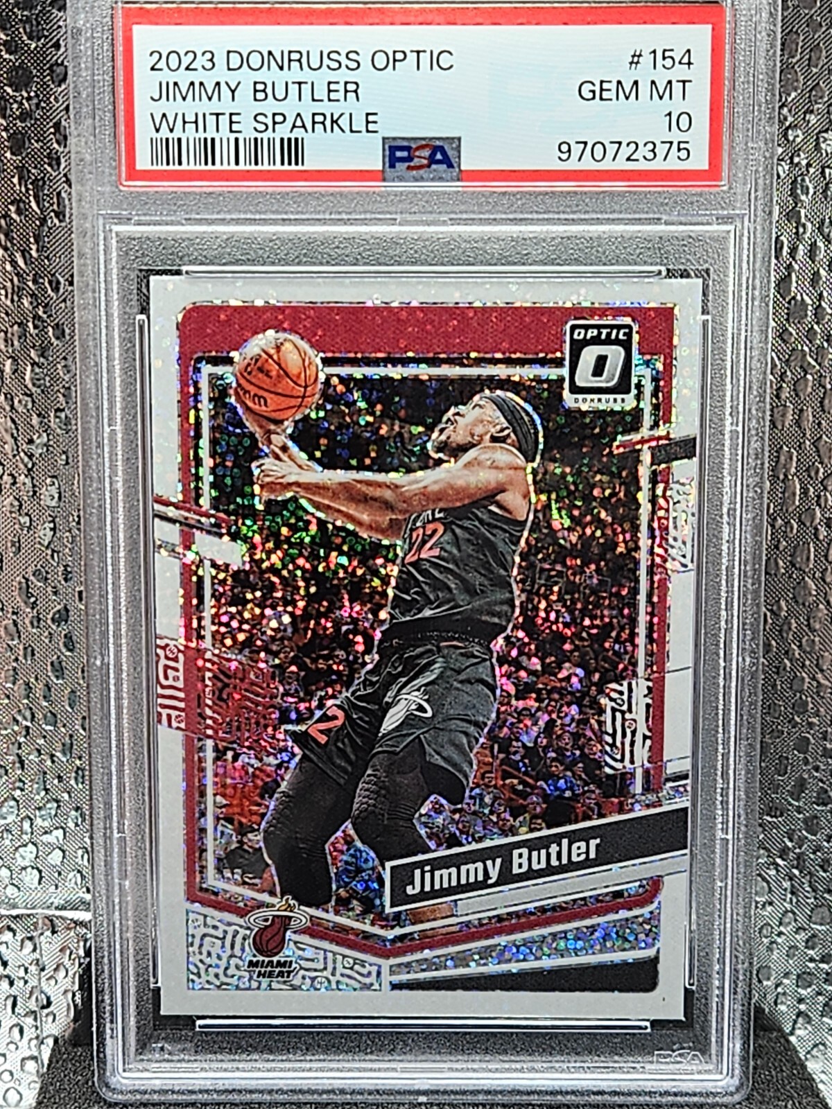 2023 Donruss Optic Jimmy Butler White Sparkle #154 PSA 10