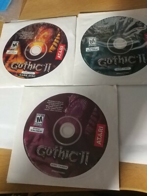Gothic II-PC Game-3 CD-ROM-Atari-2003-Windows 98/ME/2000/XP-Rated M-discs only