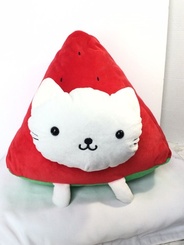 Watermelon White Cat Round One Plush