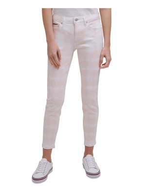 

TOMMY JEANS Женские розовые джинсовые джинсы-скинни стрейч с карманами на молнии и карманами 12\W31, Розовый, T0EKHFAC
