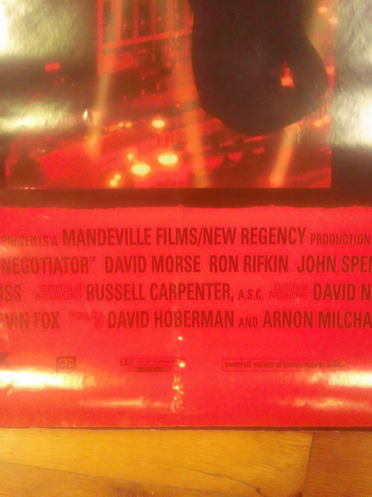 THE NEGOTIATOR SAMUEL L. JACKSOS  VHS-DVD AUTOGRAPHED POSTER