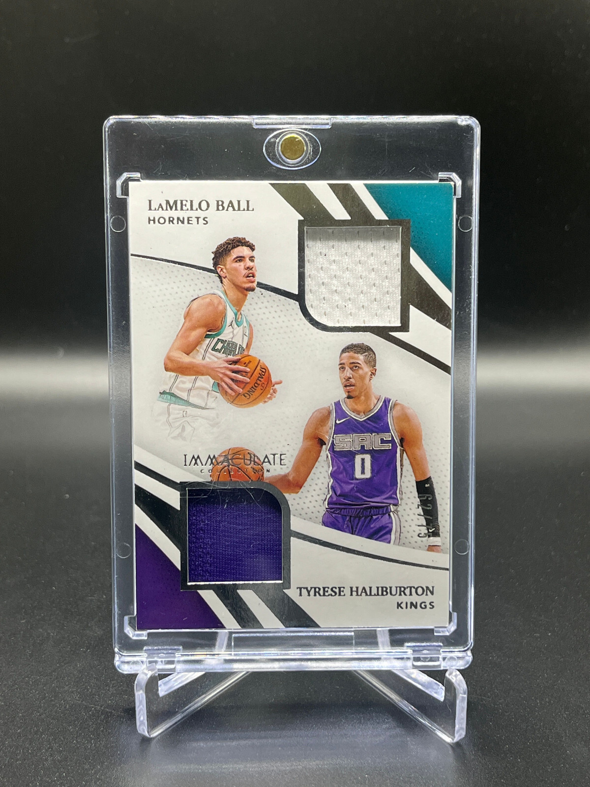 2020-21 Panini Immaculate LaMelo Ball Tyrese Haliburton Dual