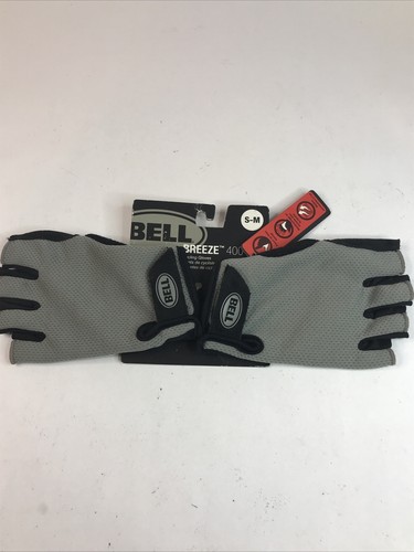 Bell Breeze 400 Neoprene Bike Cycling Gloves Small/Medium Black Gray Half Finger