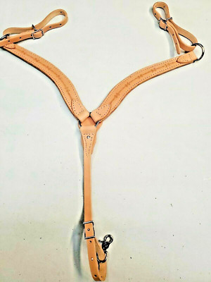  Western Breast Collar Horse Tack American Leather Barb Wire U.S.A./Rodeo/Ranch
