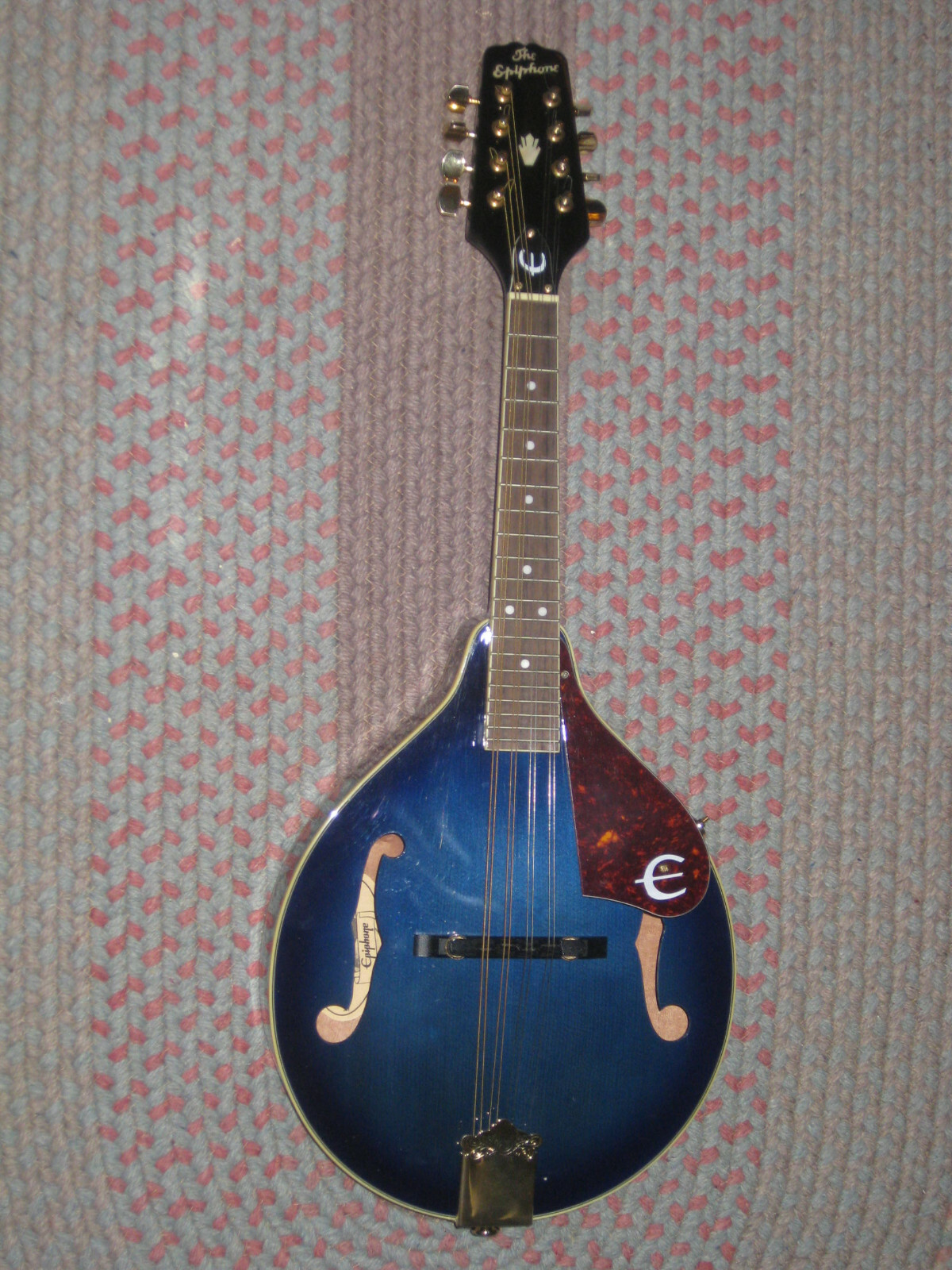 Epiphone Mandolin Electric Passive Pickup Blue MM30E with Hard Shell Case