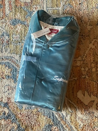 SUPREME BETTY BOOP SATIN CLUB JACKET LIGHT BLUE SS16 LARGE L SUPREME BETTY BOOP SATIN CLUB JACKET LIGHT BLUE SS16 LARGE L