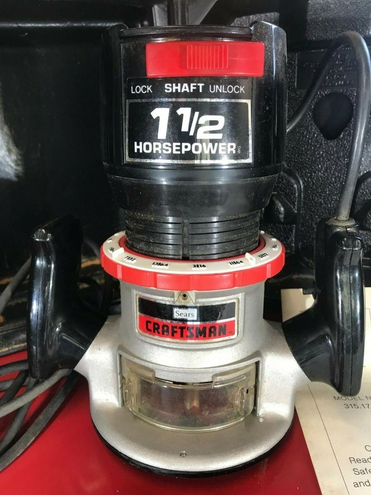 Craftsman 1 1/2 HP, Double Insulated Router (Model 315.17491) Made in USA