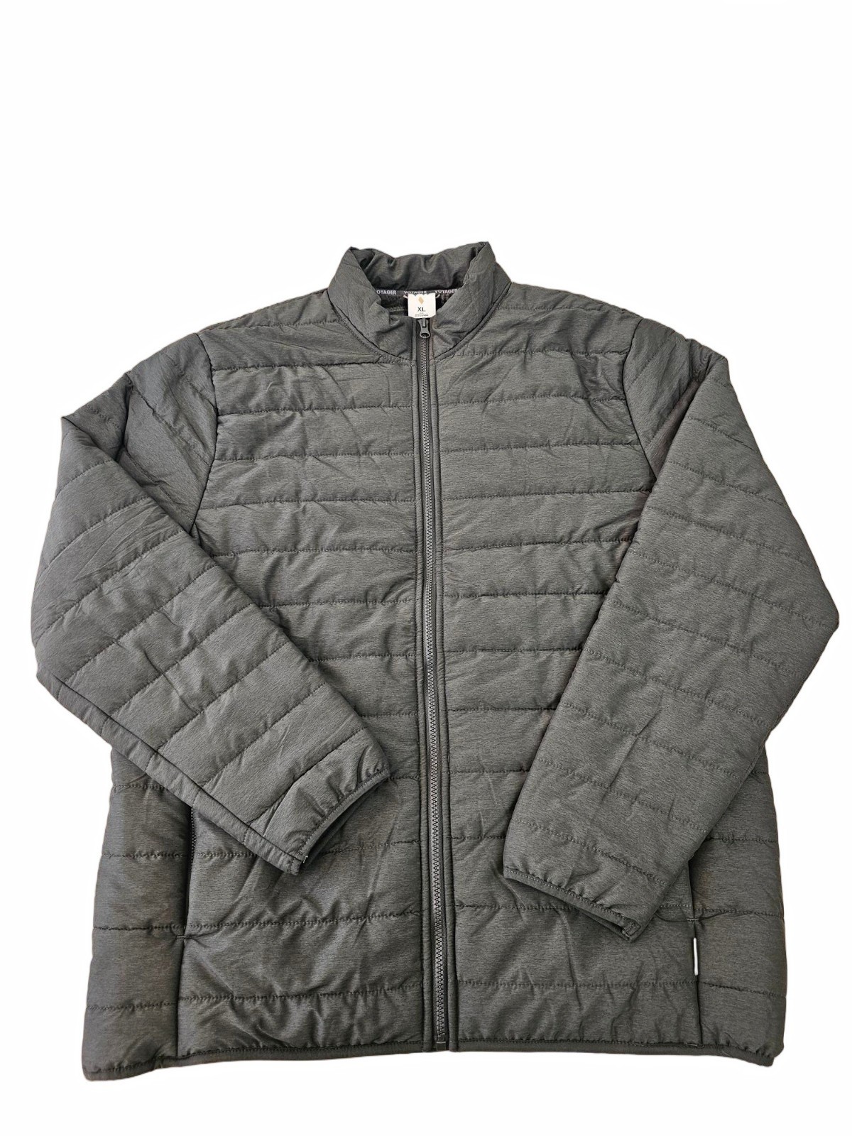 Voyager Mens Polar Fleece Lined Winter Puffer Jacket - GREEN - X-LARGE