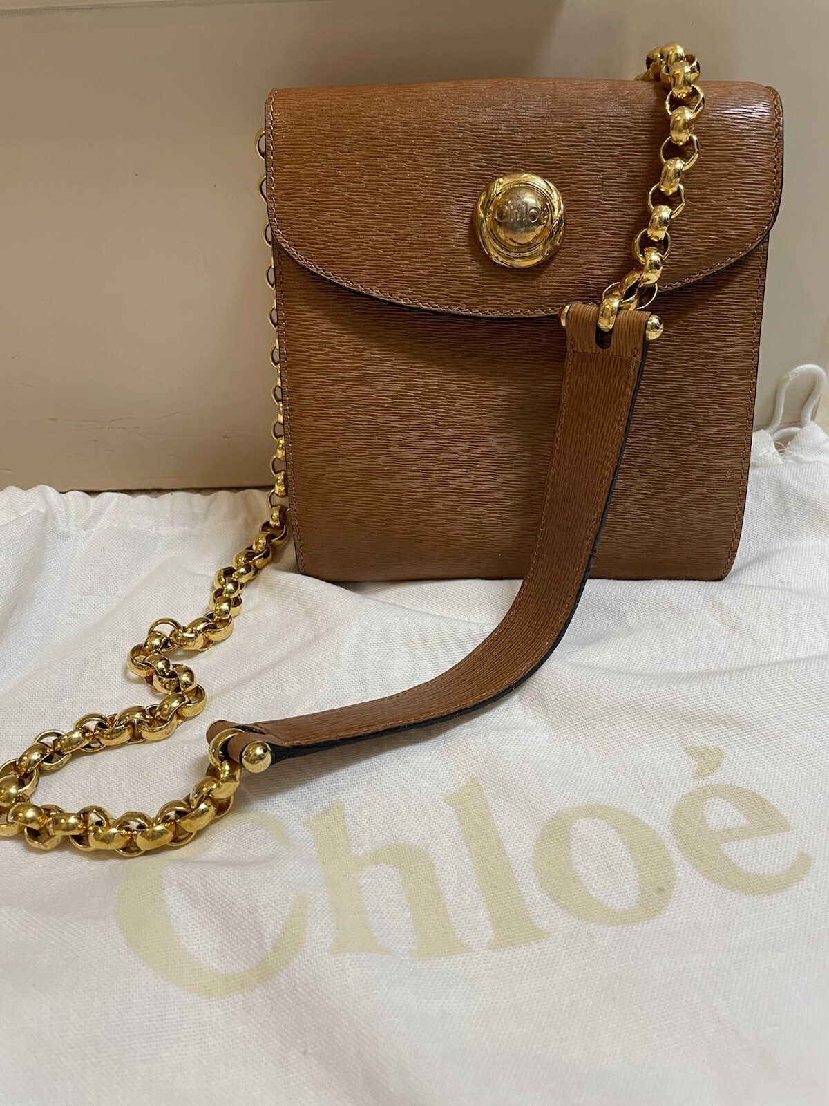 chloe bag gold chain
