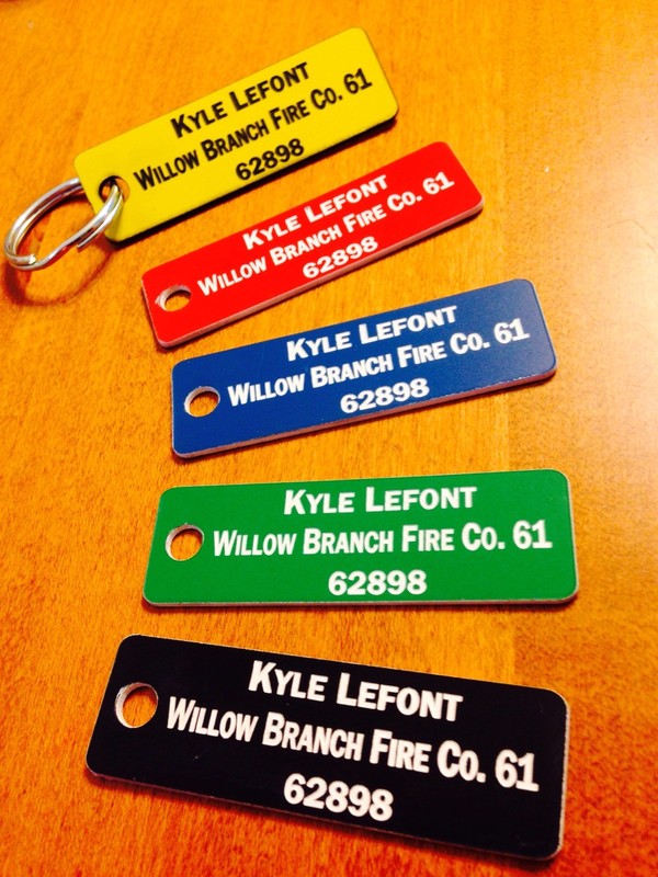 Fire Company Accountability Tag Sample