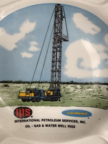 IPS - International Petroleum Services Cardwell - Workover Rig - Vintage Ashtray