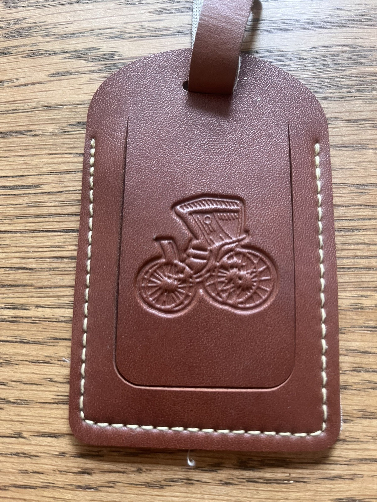Vintage 1960's Leather Luggage Label Identifica...