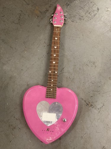 Rare Pink Daisy Rock Heartbreaker Electric Guitar Heart