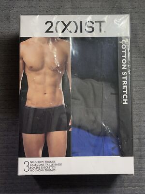 2(X)IST  No-show trunk size Small 3-pack 100% cotton Assorted Colors Pack