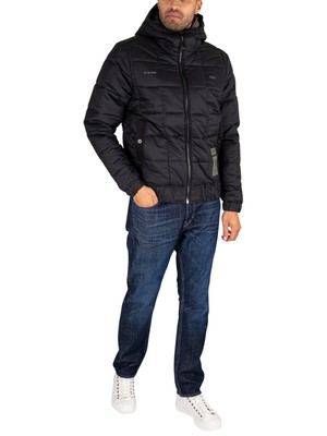G-STAR RAW G-STAR RAW MEN'S MEEFIC HOODED QUILTED JACKET, BLACK