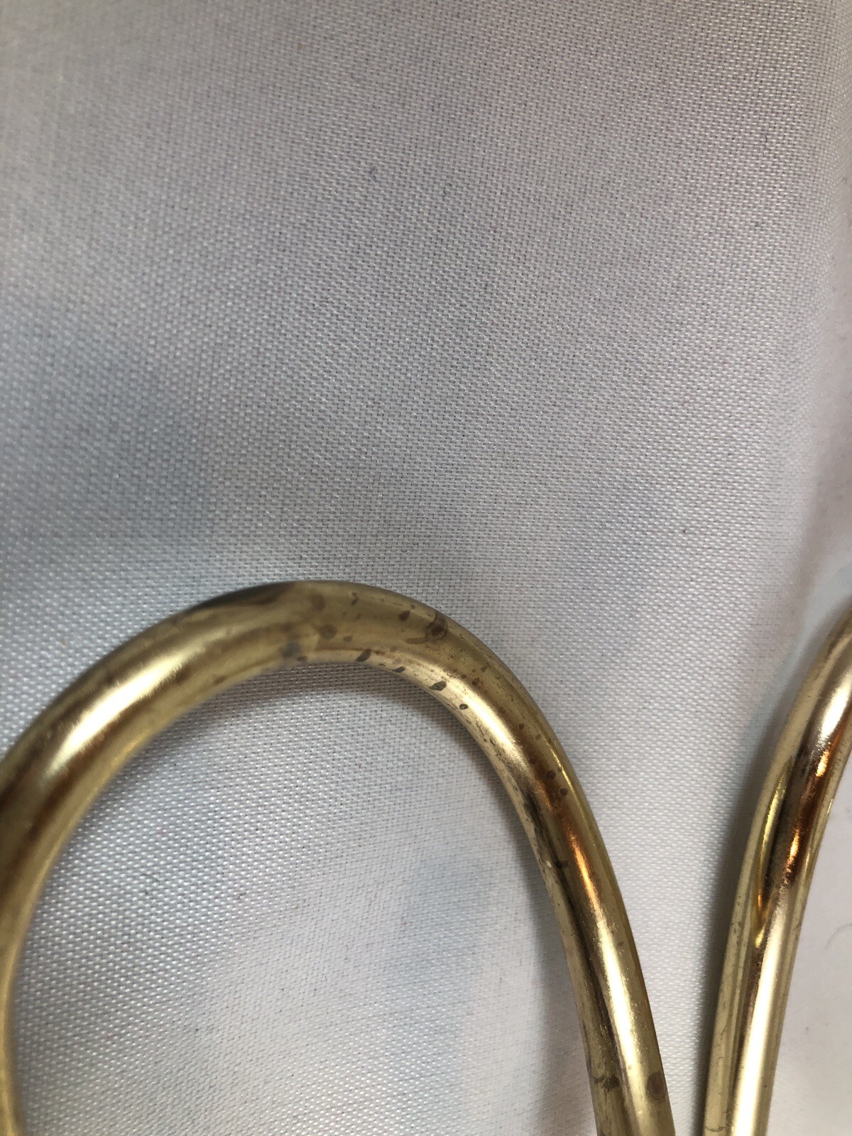 2 Vintage Tension Pole Plant Hanger Arms Hooks Gold Tone Mid Century