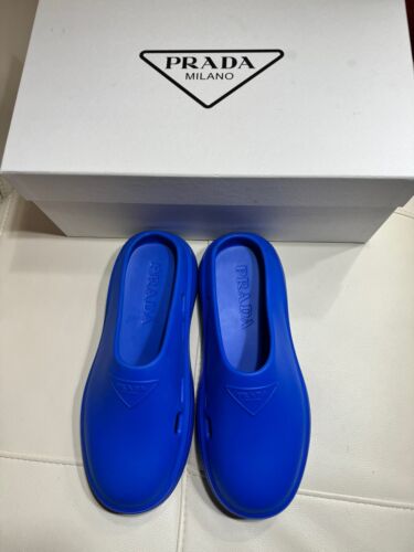 サンダル PRADA  Slippers and Clogs Men Rubber Blue/Light Blue Prada Slippers and Clogs Men Rubber Blue/Light Blue | B-Exit