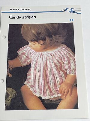 Marshall Cavendish Childs Candy Stripes Dress  Crochet Pattern 