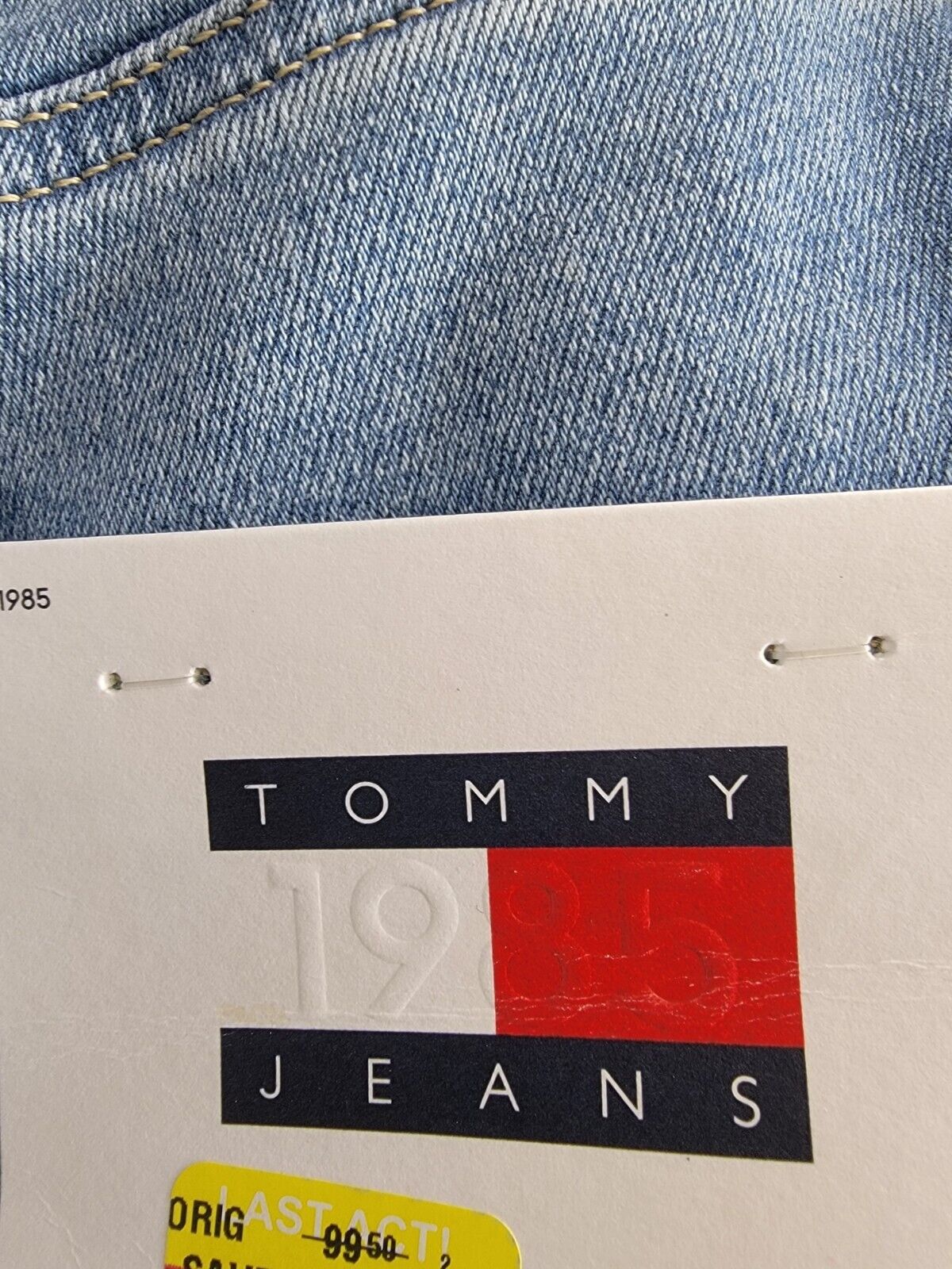 Tommy Jeans Julie Straight-Leg Button-Waist Jeans Women's 32/28 Denim Light - Picture 18 of 19
