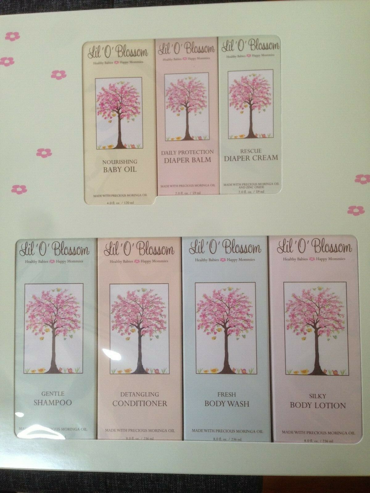 Lil 'O' Blossom’s Shower Me Blossom gift book 7 baby products NEW FREE SHIPPING