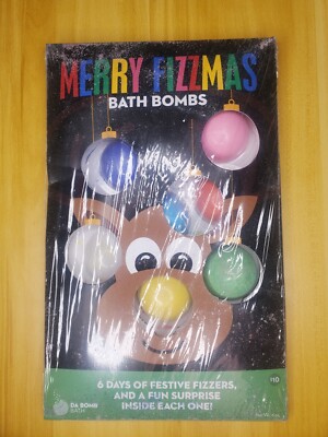 Da Bomb Bath Fizzers Holiday Reindeer MultiPack Bath Bomb Gift Set-6ctNEW FRE 