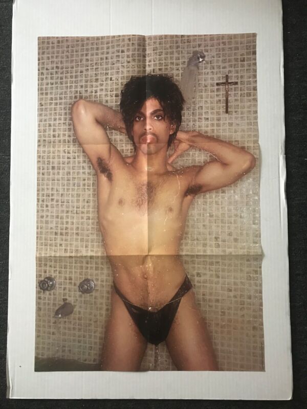 Vintage PRINCE 1981 CONTROVERSY Shower Poster, Original, 33" x 23"