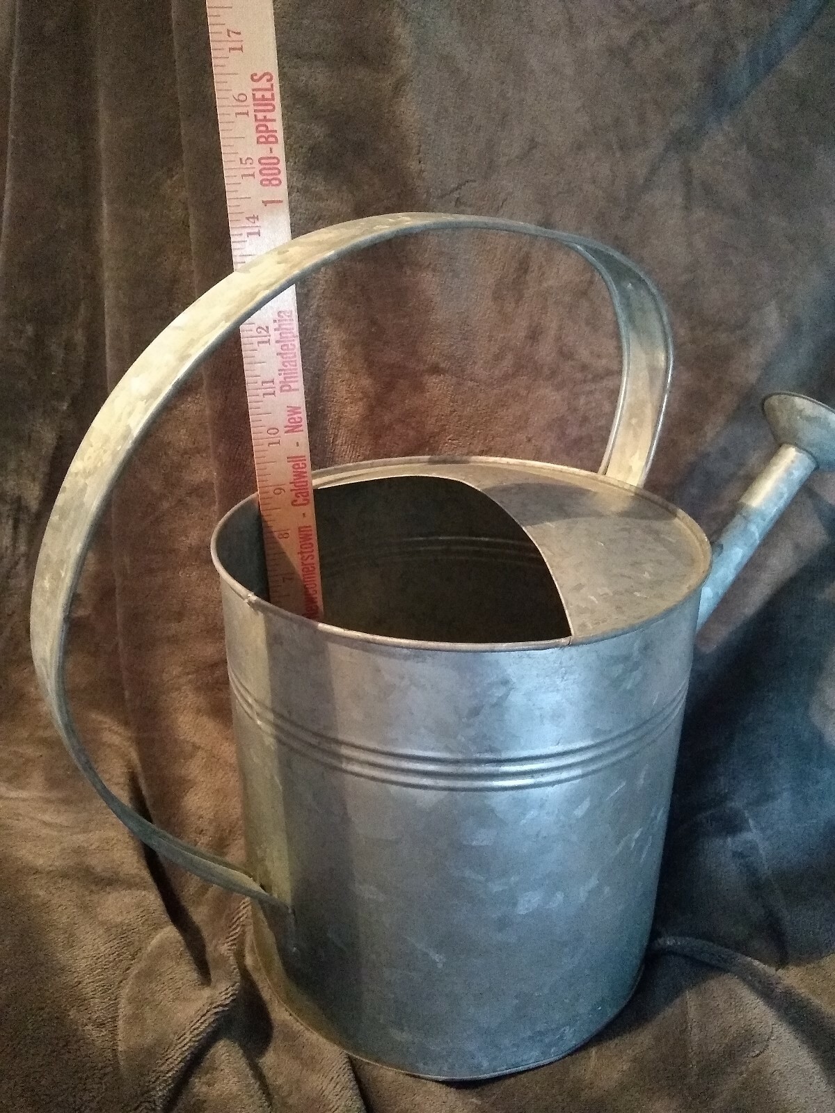 Vintage Antique Galvanized Metal Tin Watering Can Garden Flower